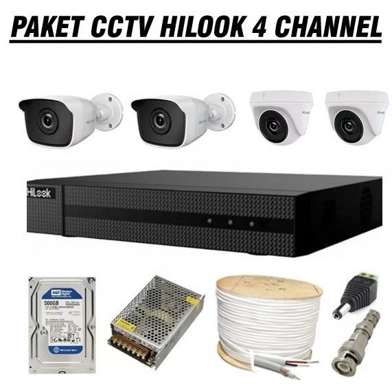 Paket Pemasangan CCTV HiLook 4 Channel