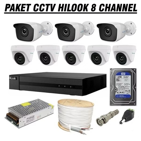 Paket Pemasangan CCTV HiLook 8 Channel
